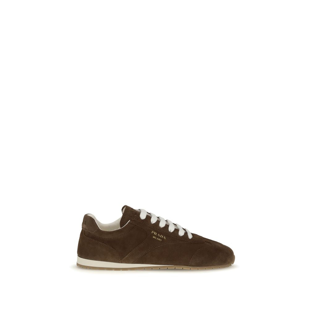 Baskets Prada en daim suédé grises