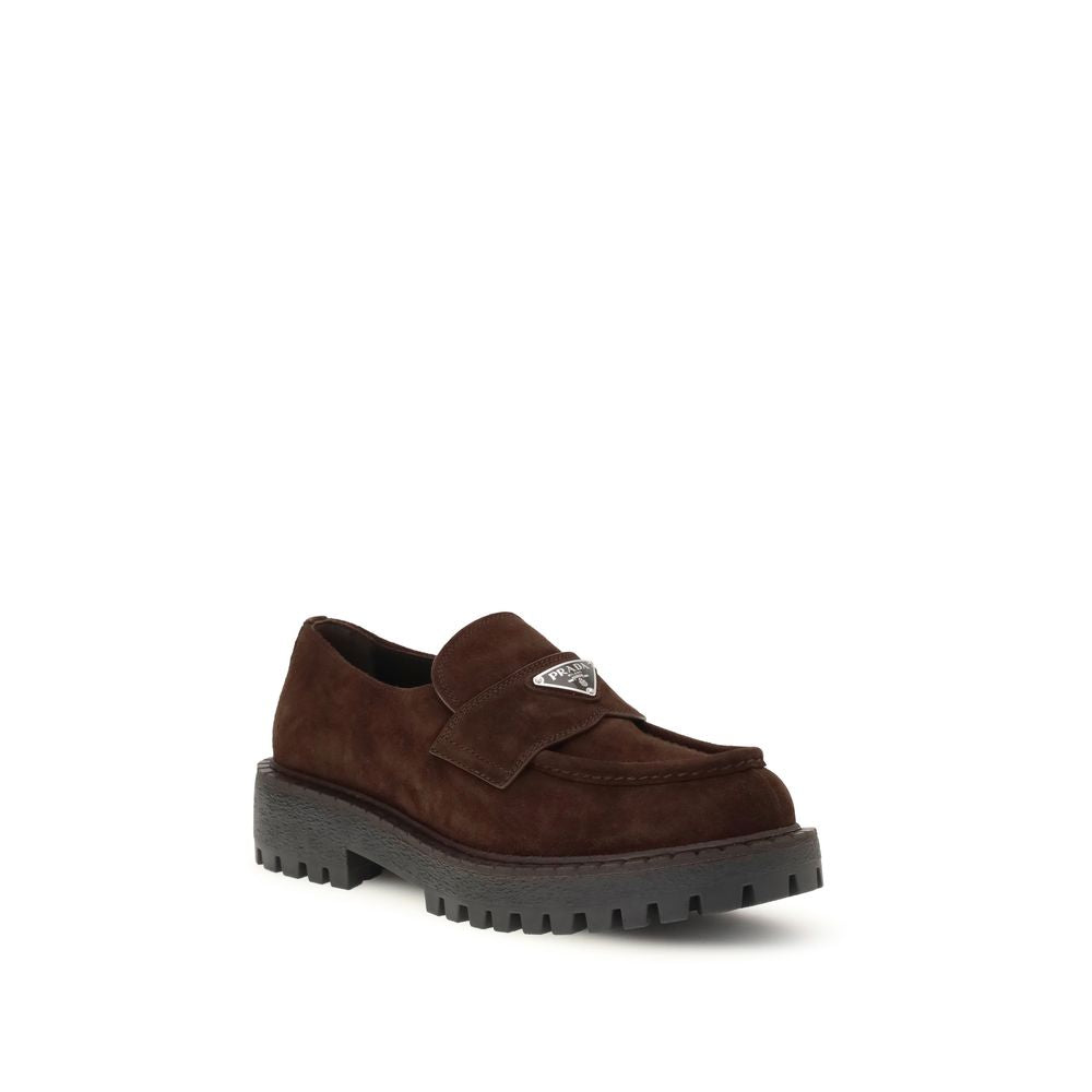 Loafers Prada en daim noirs