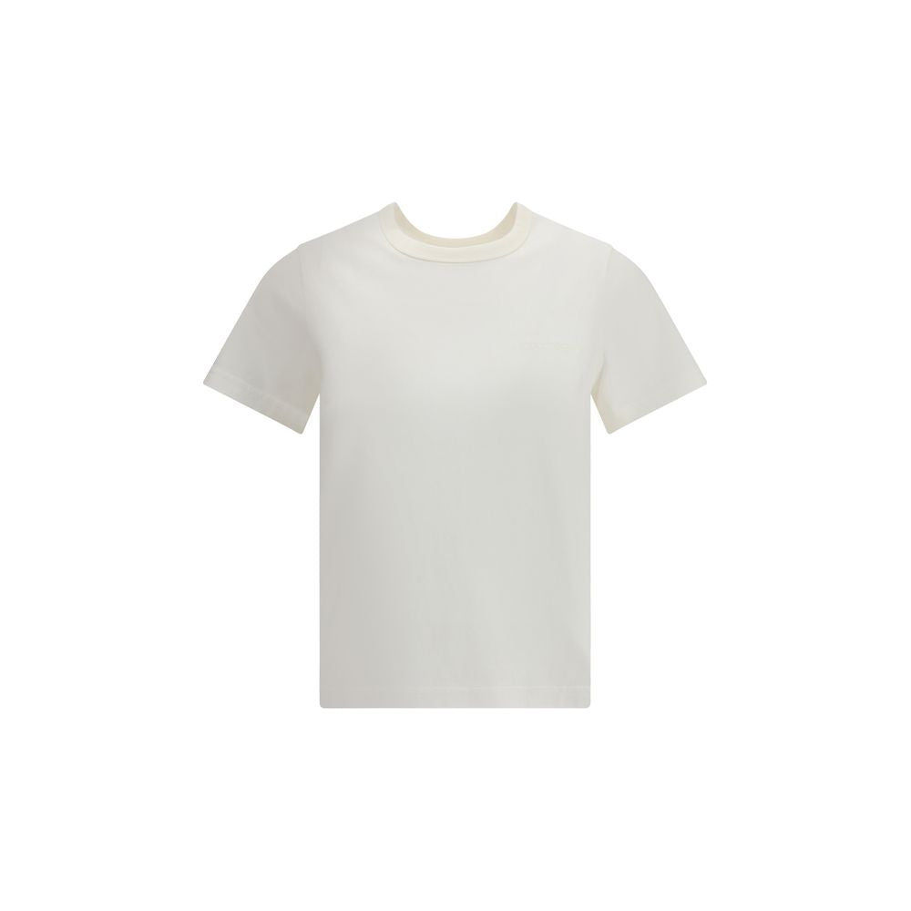 T-shirt Courrèges logo brodé blanc