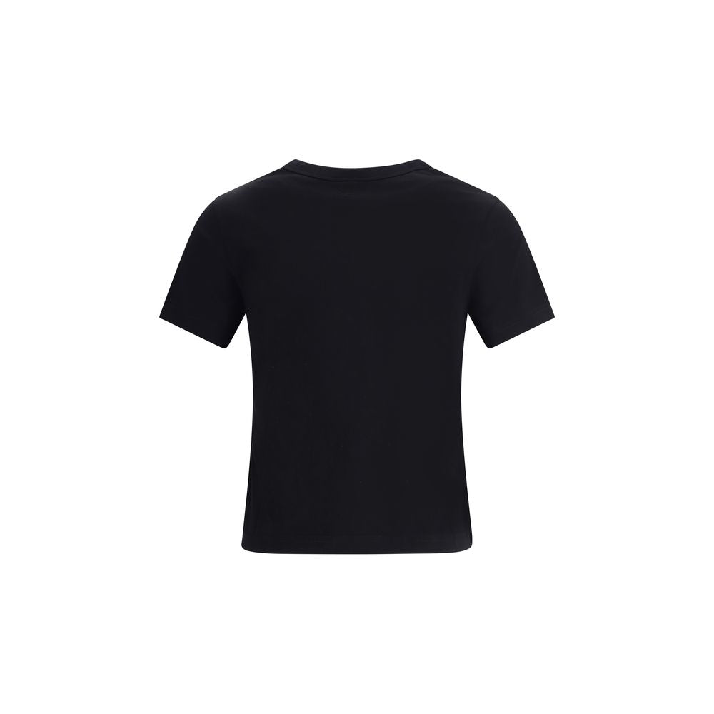 T-shirt Courrèges logo brodé blanc