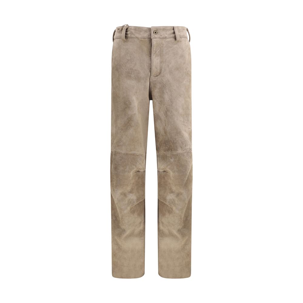 Pantalon Salvatore en cuir beige