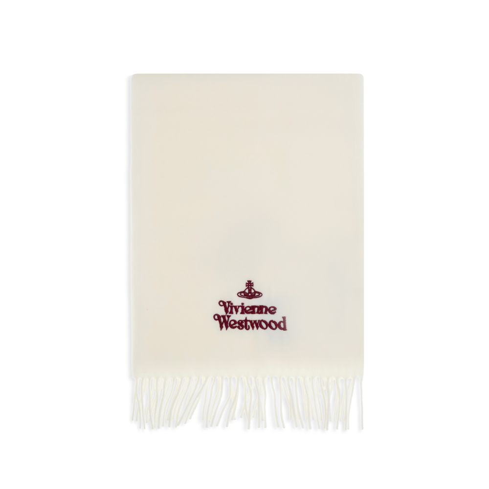 Écharpe Vivienne Westwood frangée grise