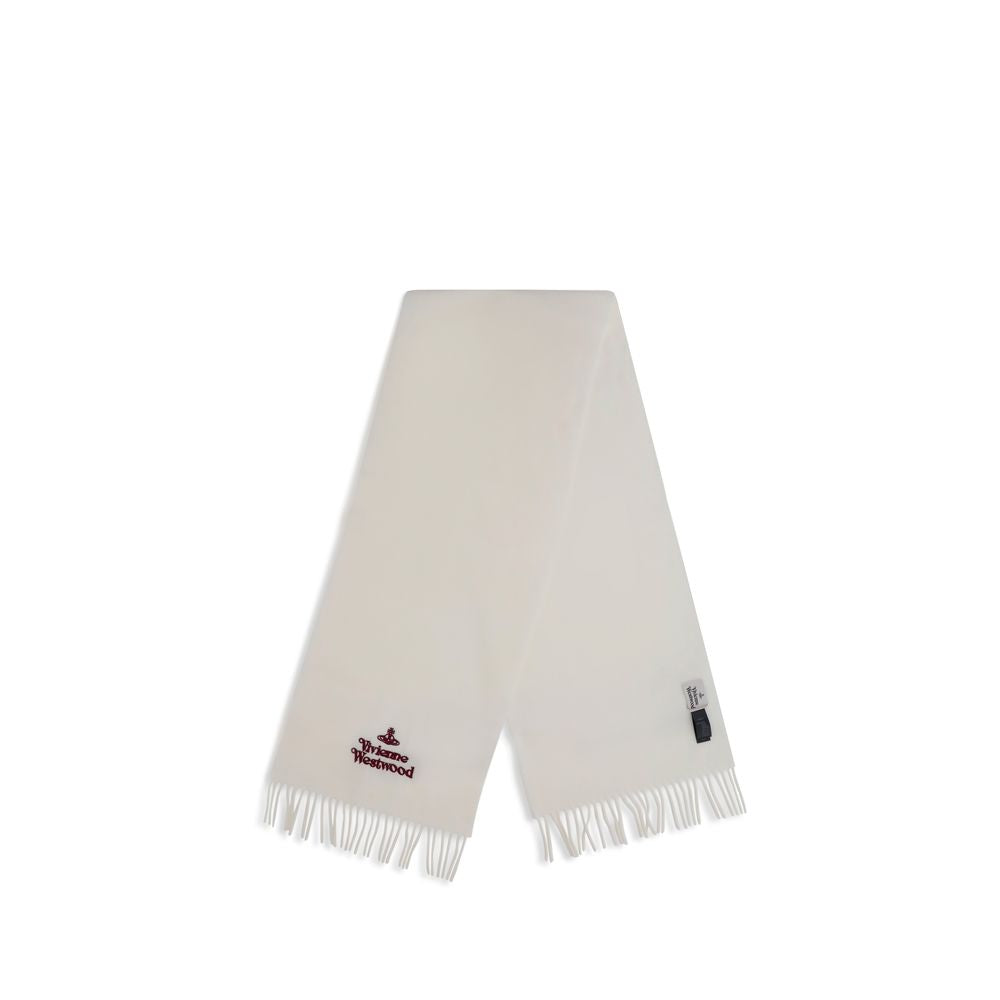 Écharpe Vivienne Westwood frangée grise