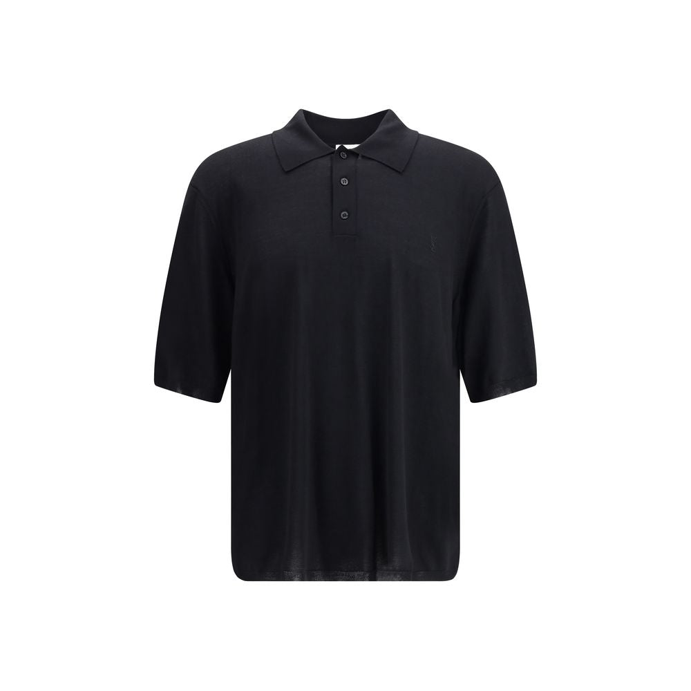 Polo Saint Laurent en laine noir