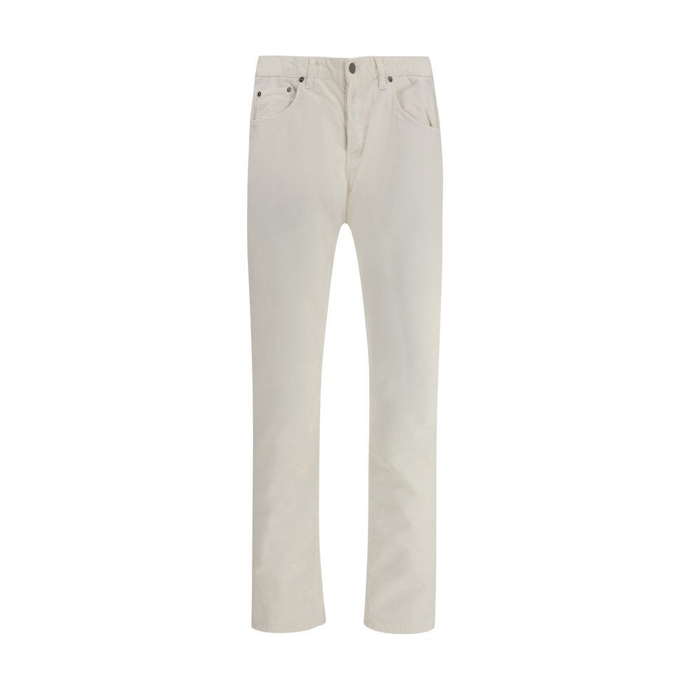 Pantalons PT Torino en velours côtelé beiges