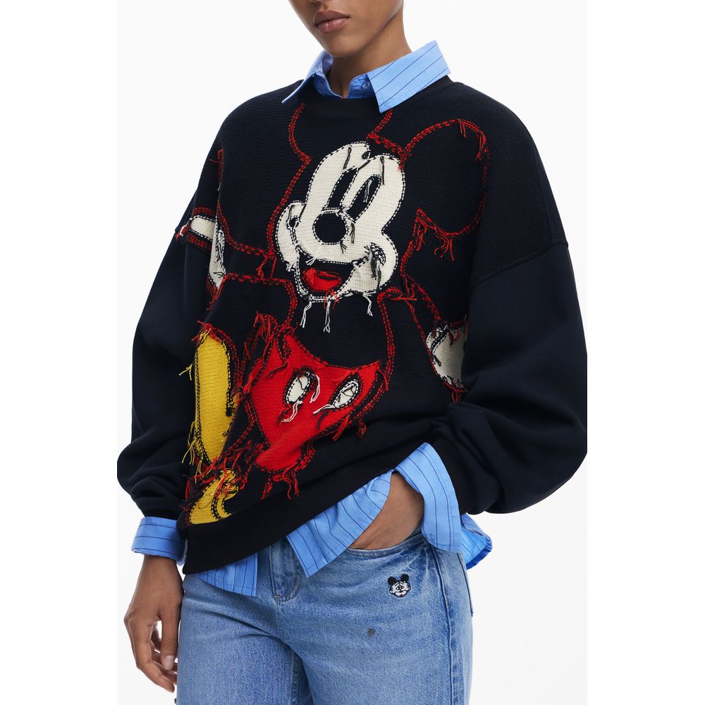 Sweatshirt Desigual Hello Mickey noir