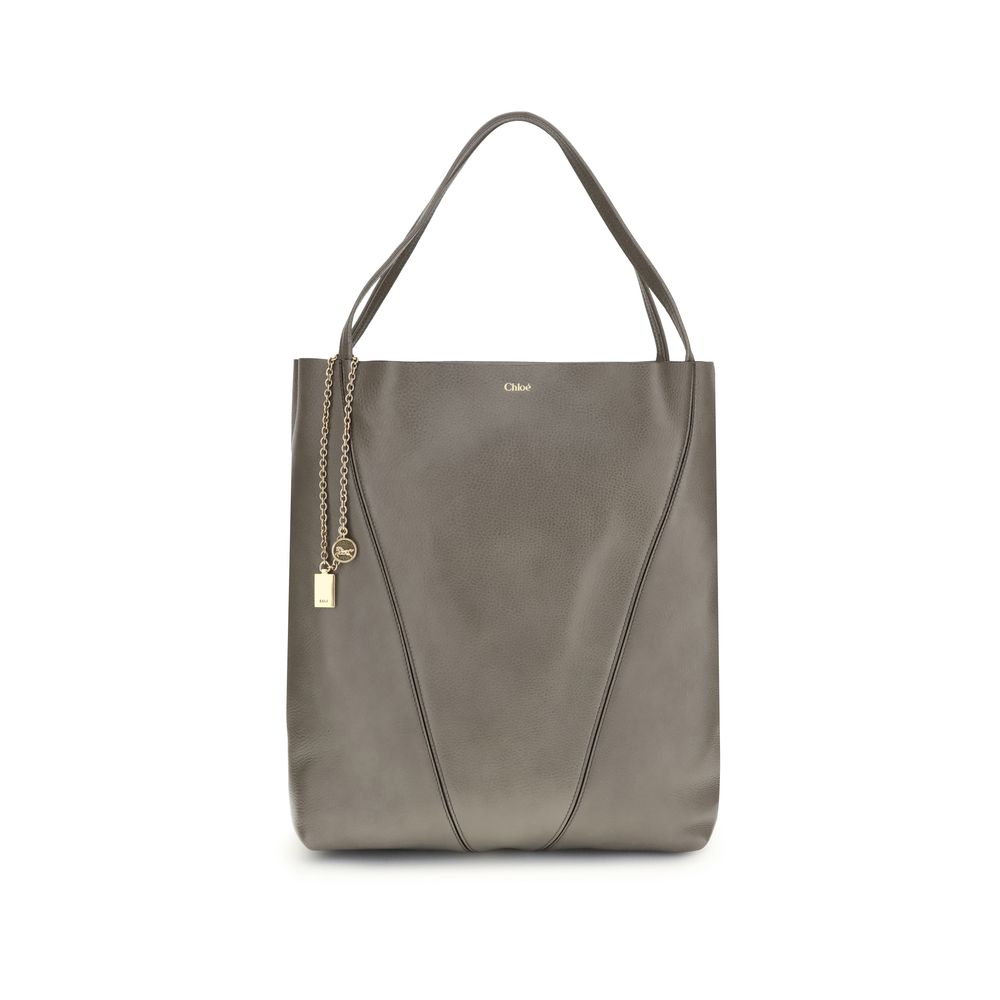 Sac tote Chloé Spin bordeaux