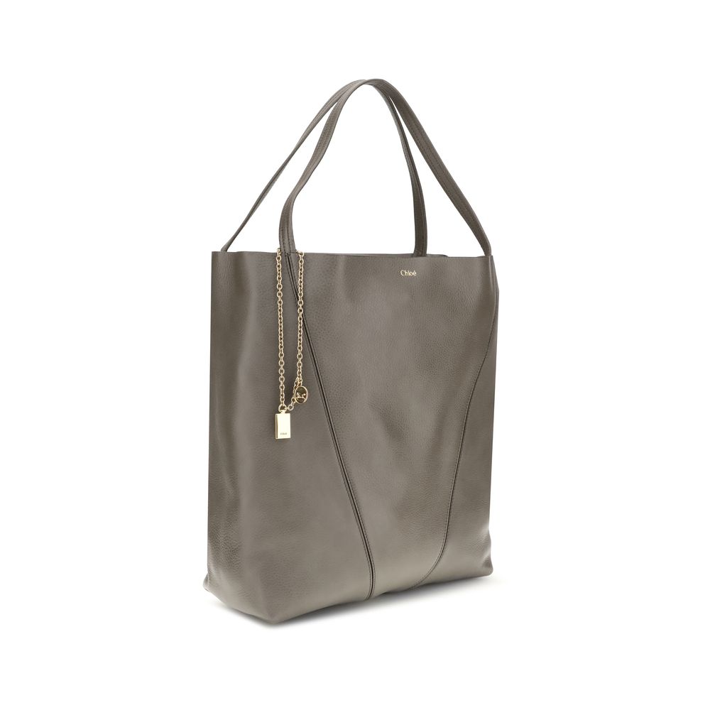 Sac tote Chloé Spin bordeaux
