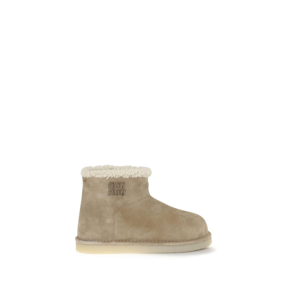 Bottines Miu Miu en cuir noires