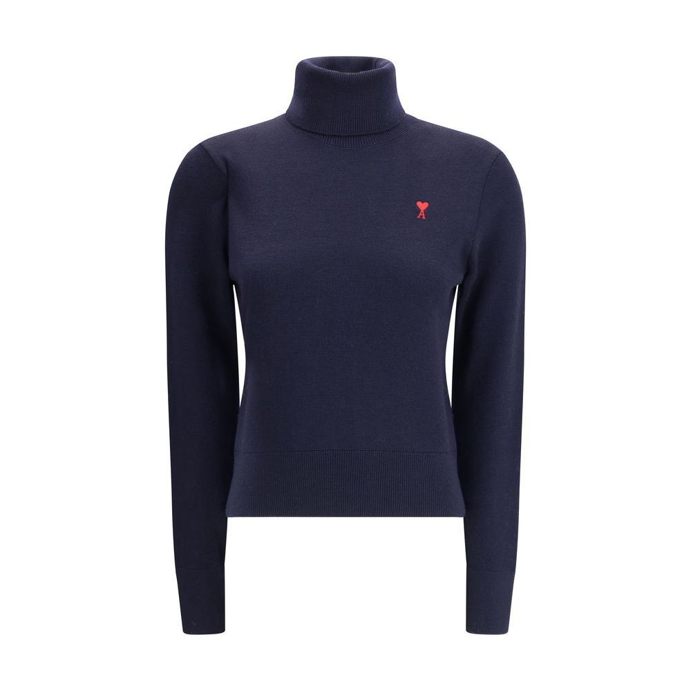 Pull col roulé Ami bleu