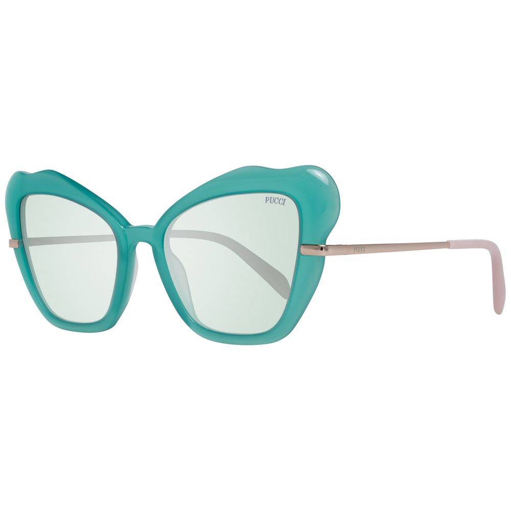 Lunettes de soleil turquoise grises