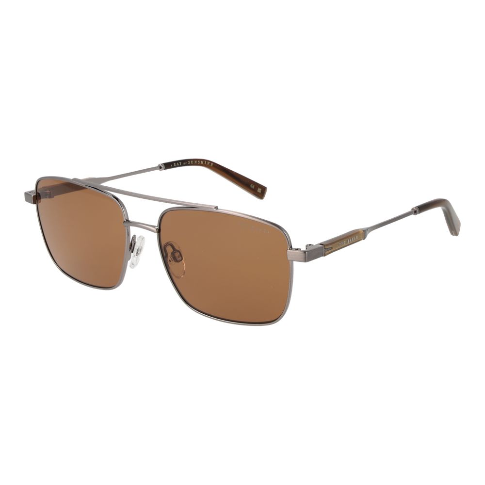 Lunettes Silver rectangle argentées brunes