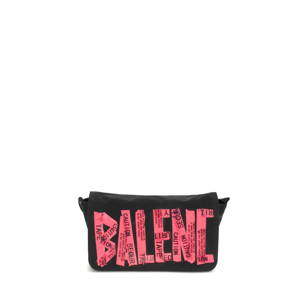 Sac épaule Balenciaga logo noir