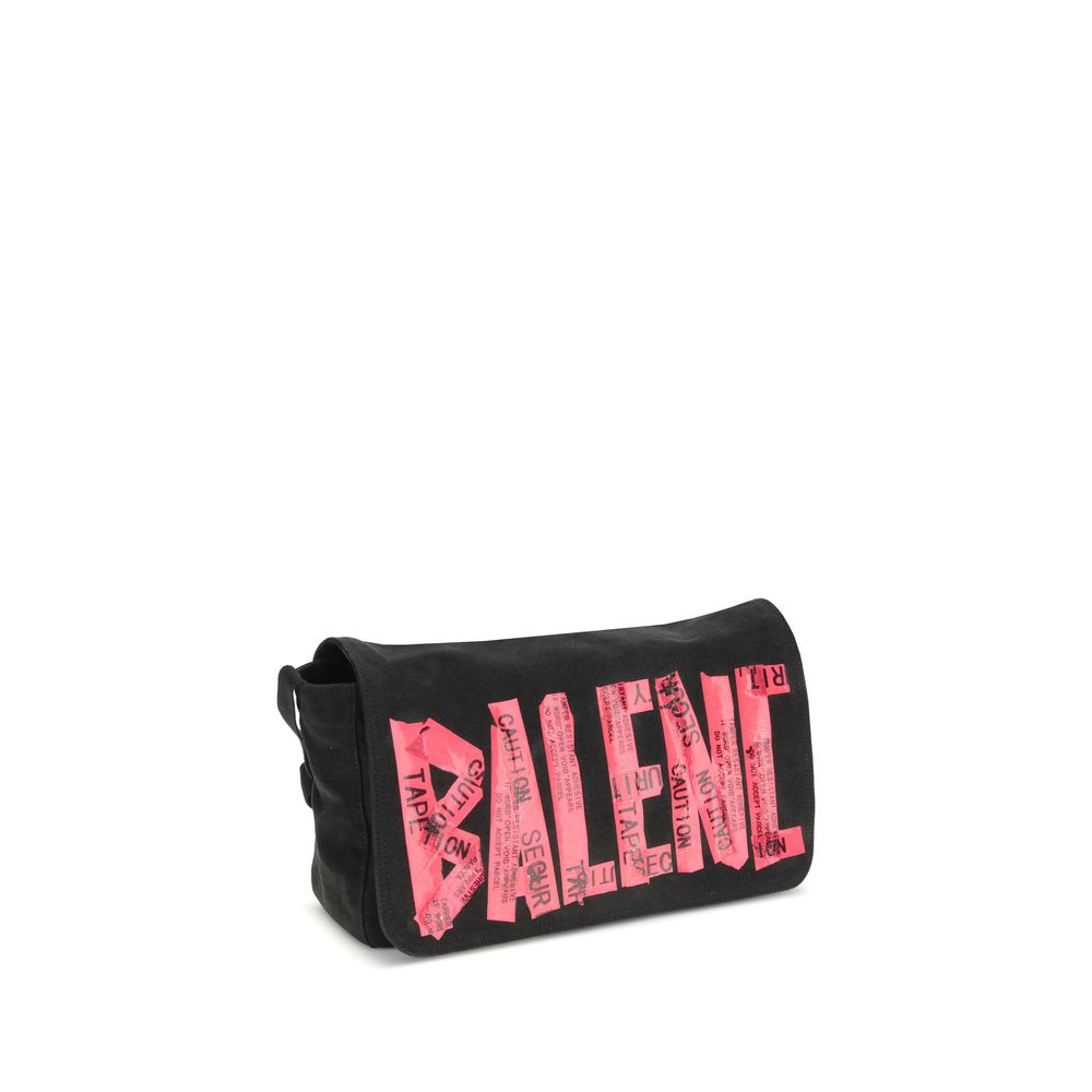 Sac épaule Balenciaga logo noir