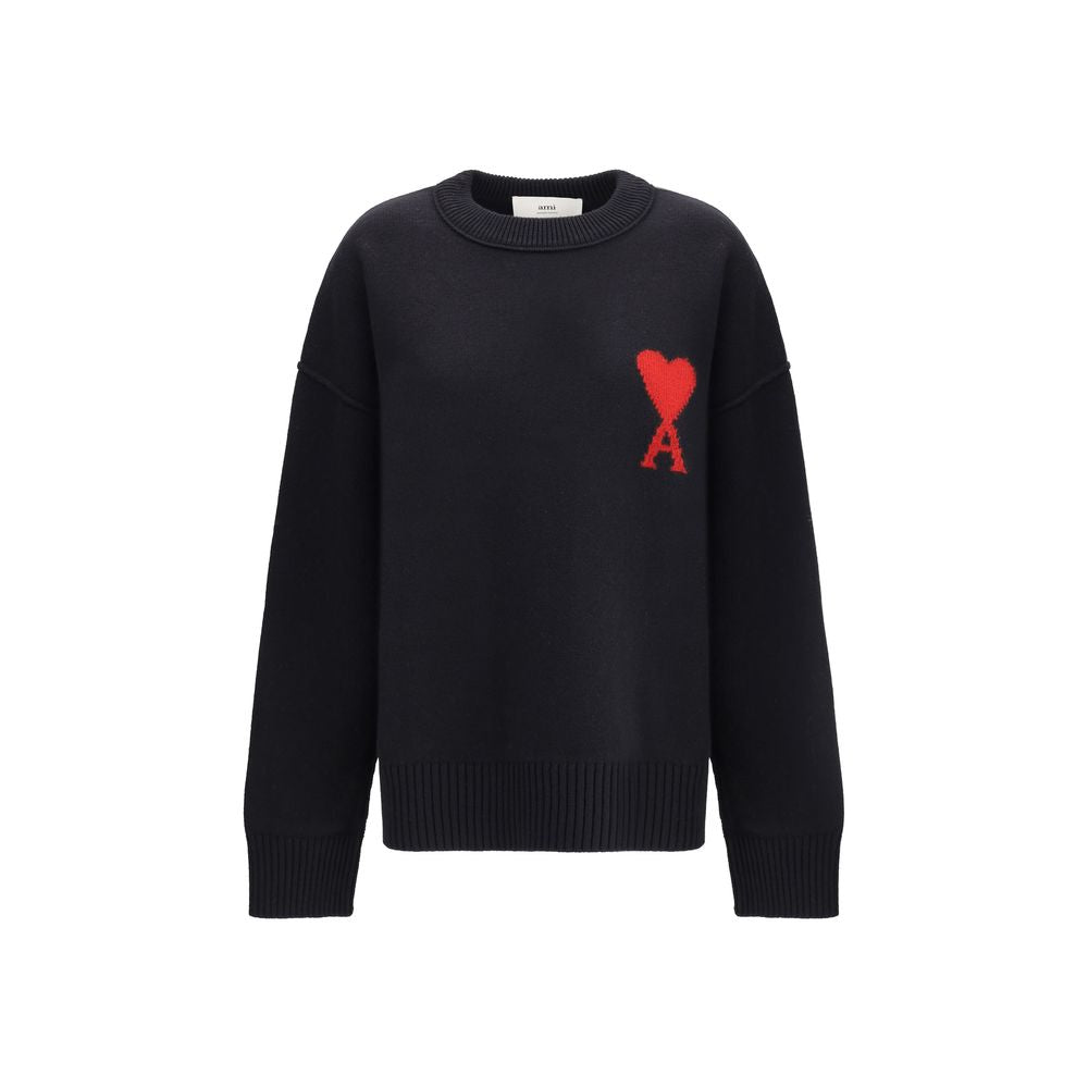Pull Ami Paris Ami De Coeur noir