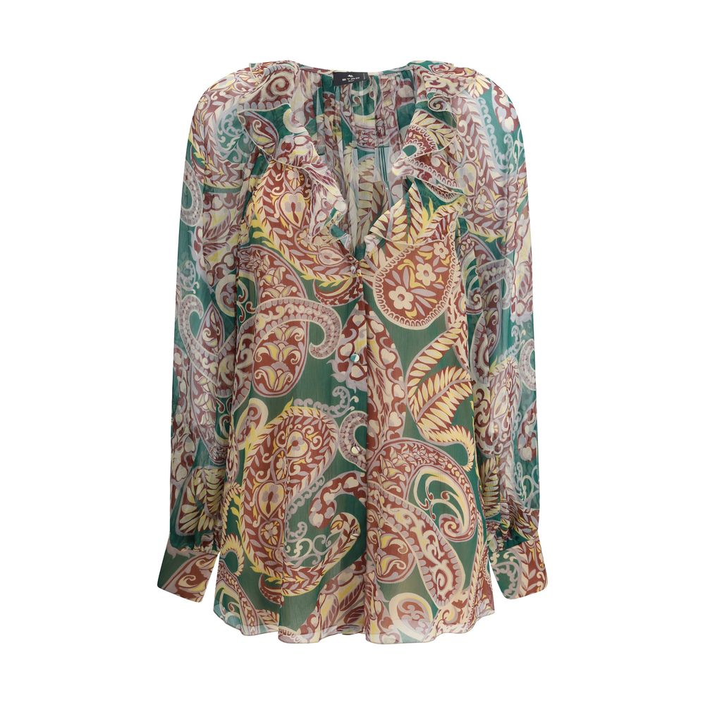 Chemise Etro à imprimé paisley transparente