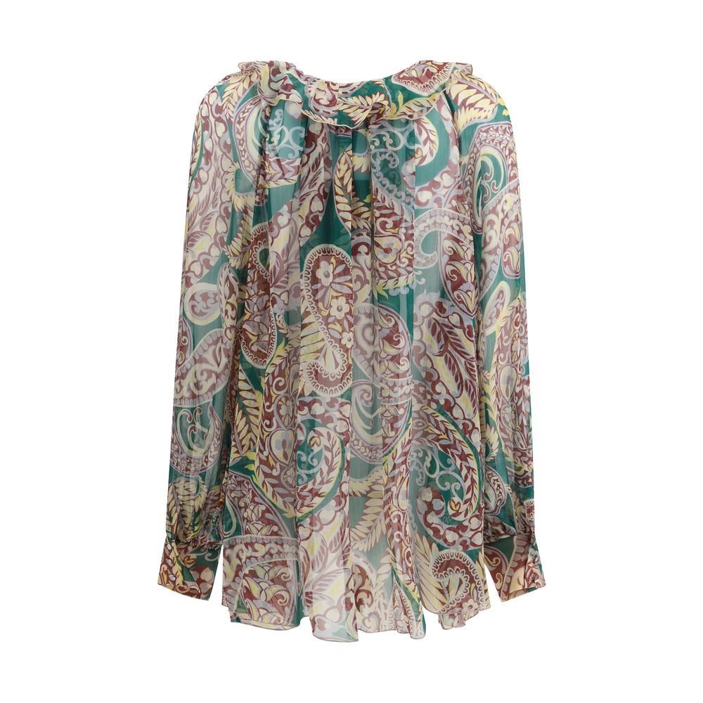 Chemise Etro à imprimé paisley transparente