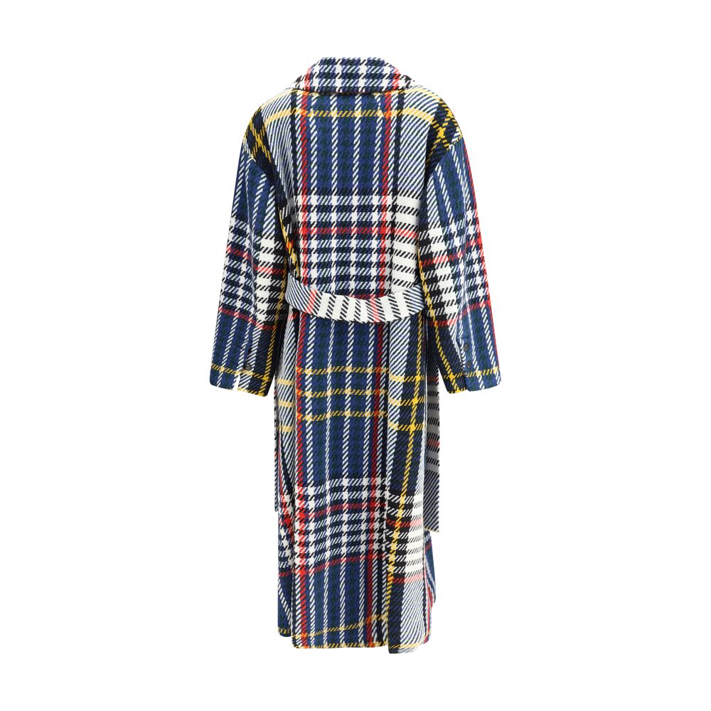 Manteau Sara Roka à carreaux gris