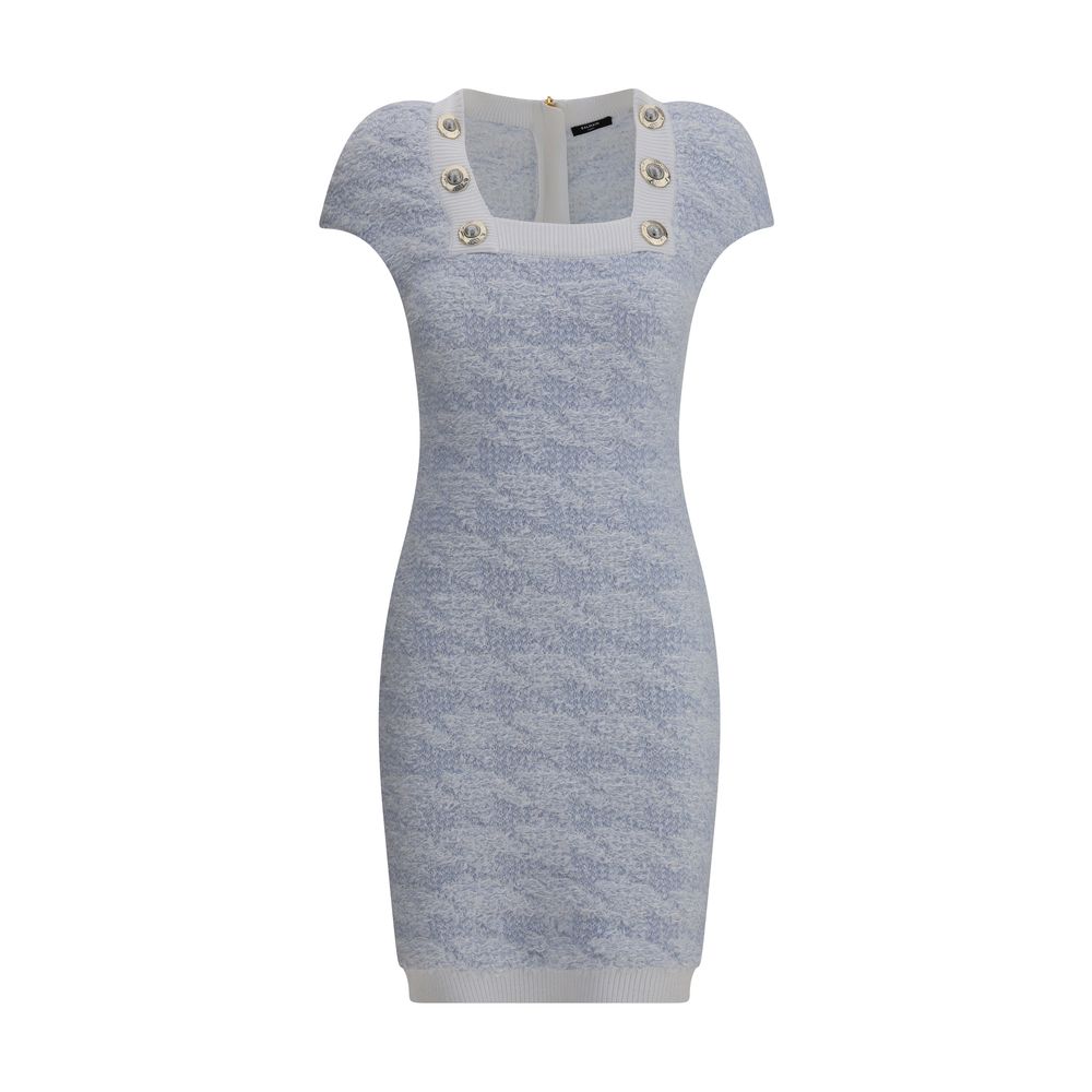 Robe midi Balmain bleu clair