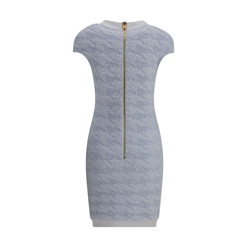 Robe midi Balmain bleu clair