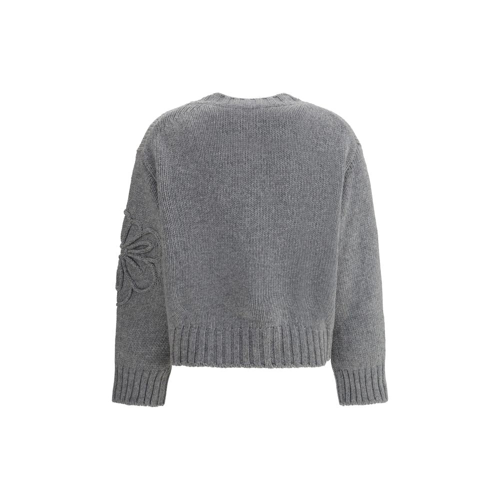 Pull Bruno Manetti à fleurs blanc