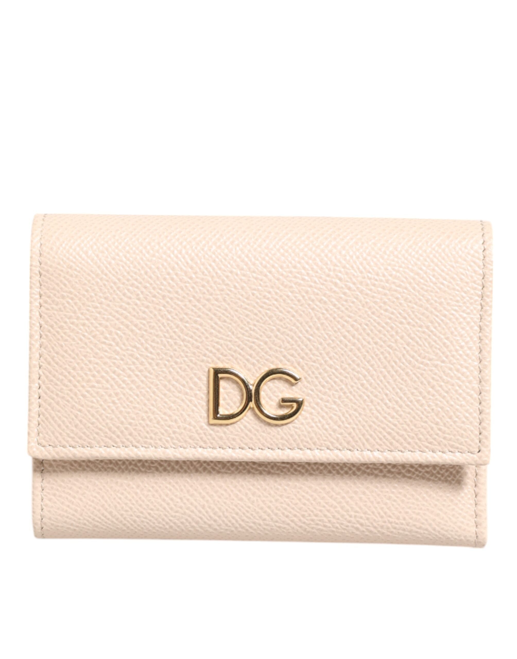 Portefeuille Dolce & Gabbana French Flap rose clair