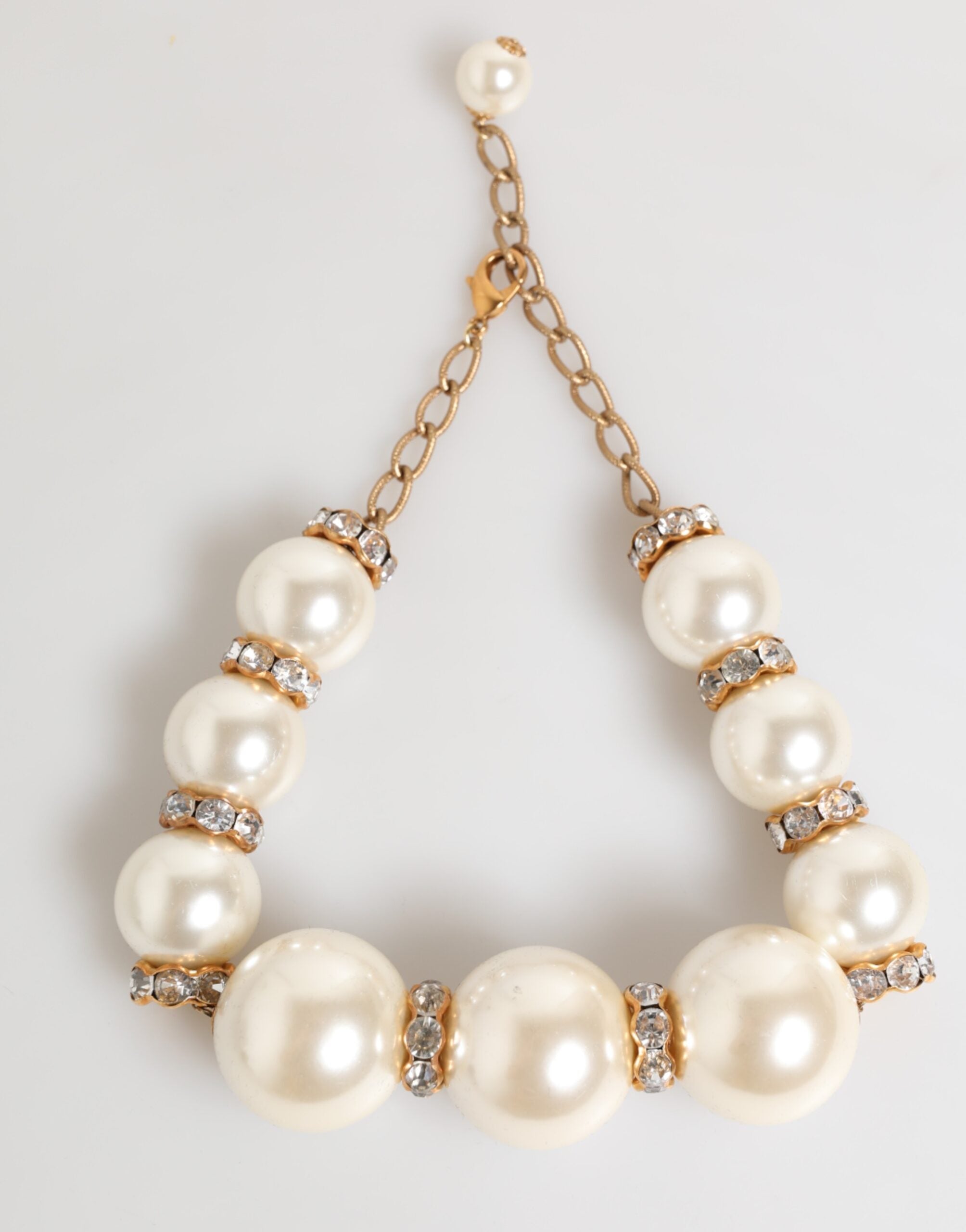 Collier Dolce & Gabbana perles blanches