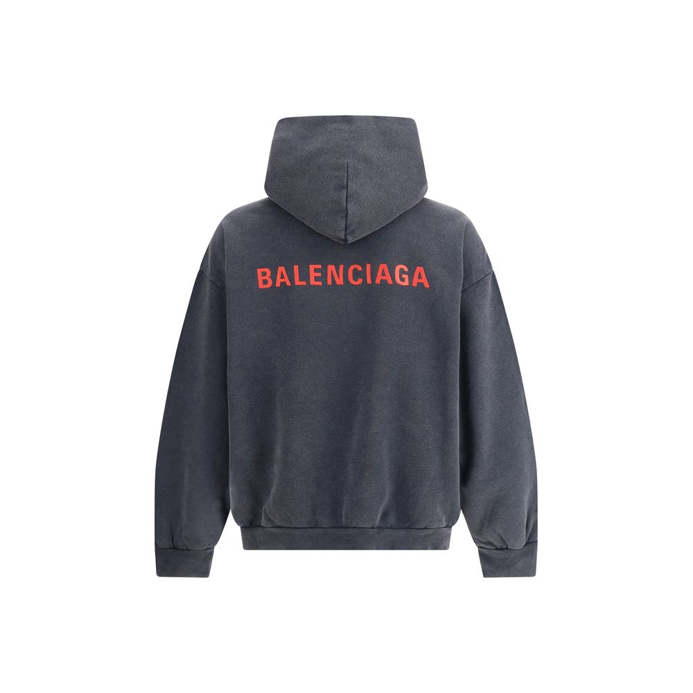 Sweatshirt Balenciaga à capuche noir