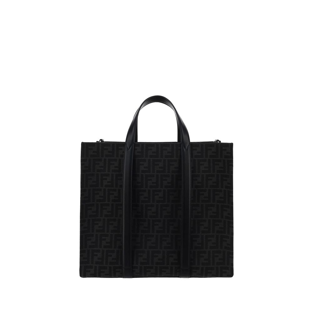 Tote handbag Fendi FF beige