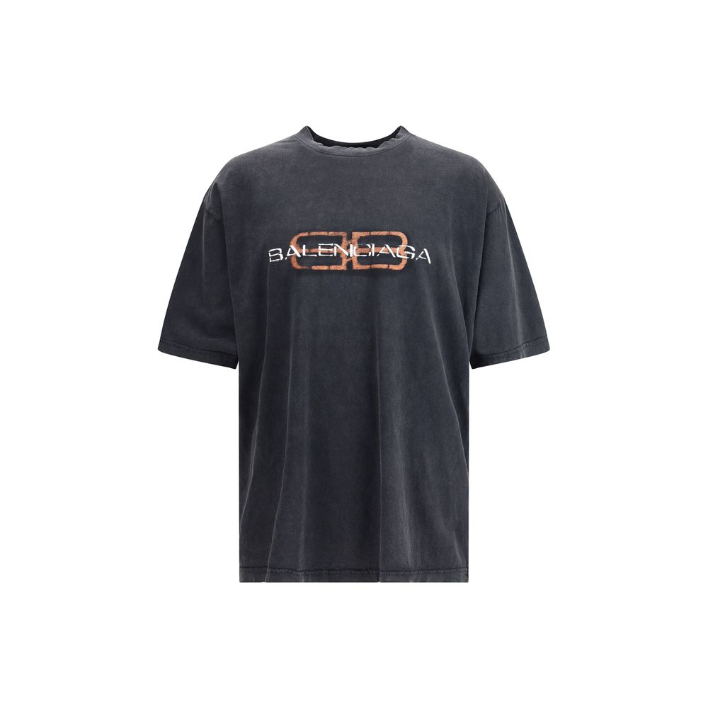 T-shirt Balenciaga Logo blanc