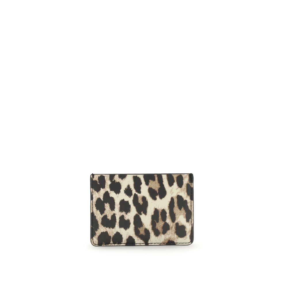 Porte-carte Ganni Bou léopard