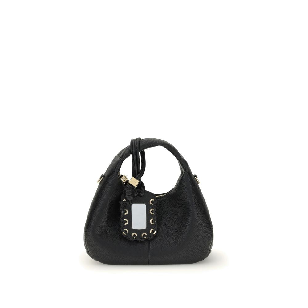 Mini sac hobo Grainé noir