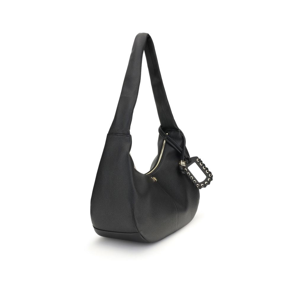 Sac hobo Ganni cuir noir