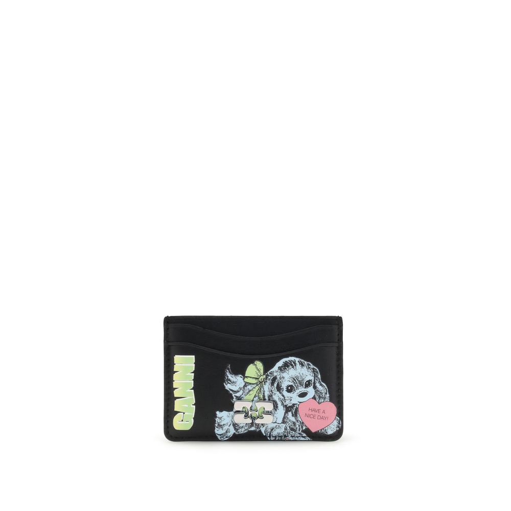Porte-cartes Ganni Blue Dog bleu
