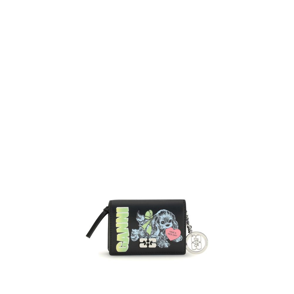 Porte-cartes Ganni Dog bleu