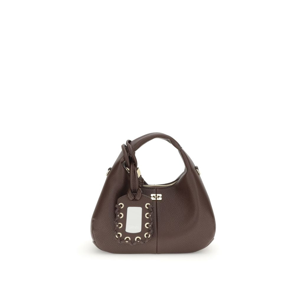 Mini sac Hobo grained noir
