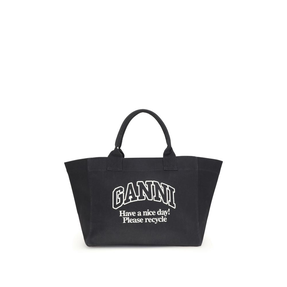 Tote bag Ganni XXL beige