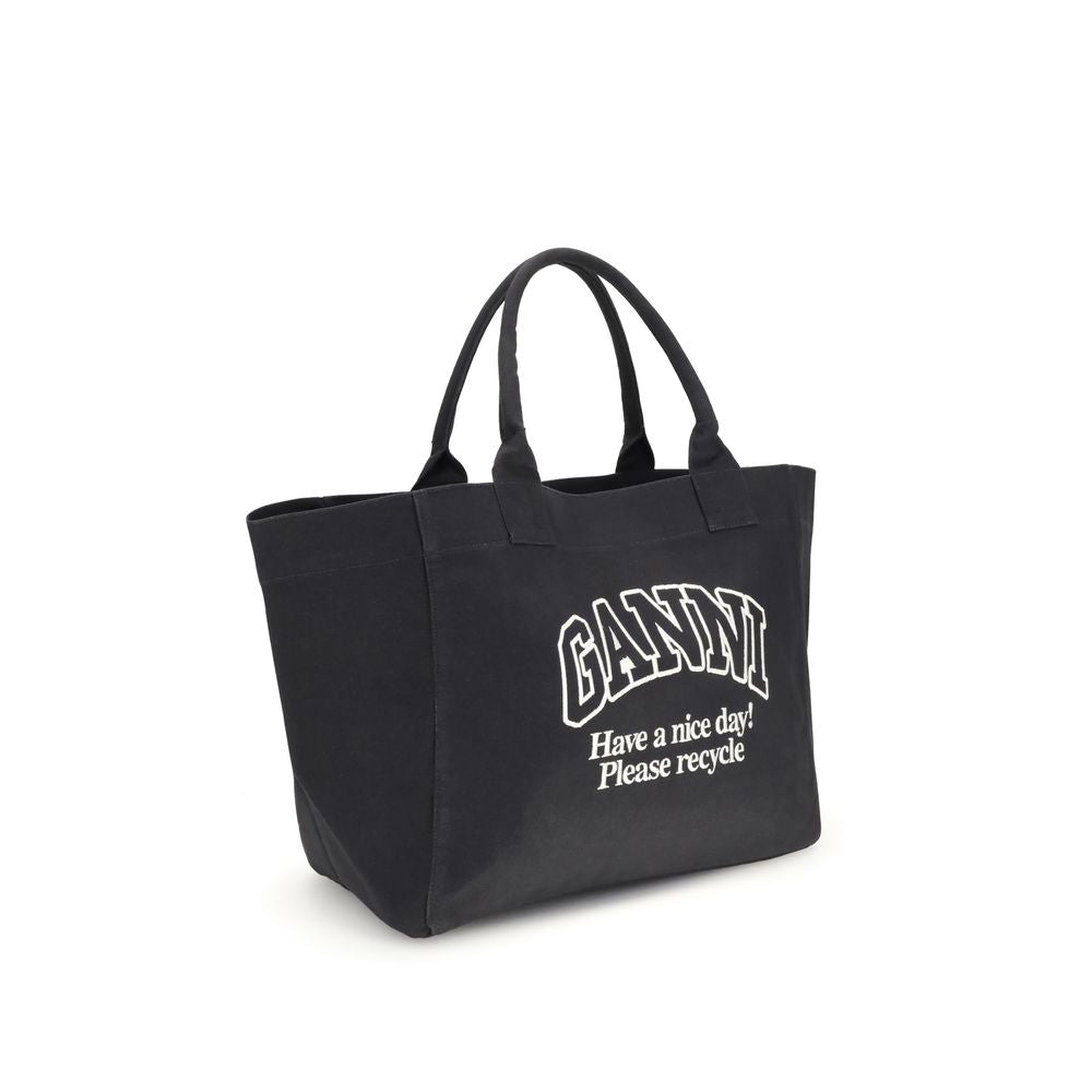 Tote bag Ganni XXL beige