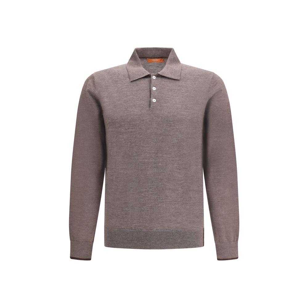 Polo Cruna en laine gris