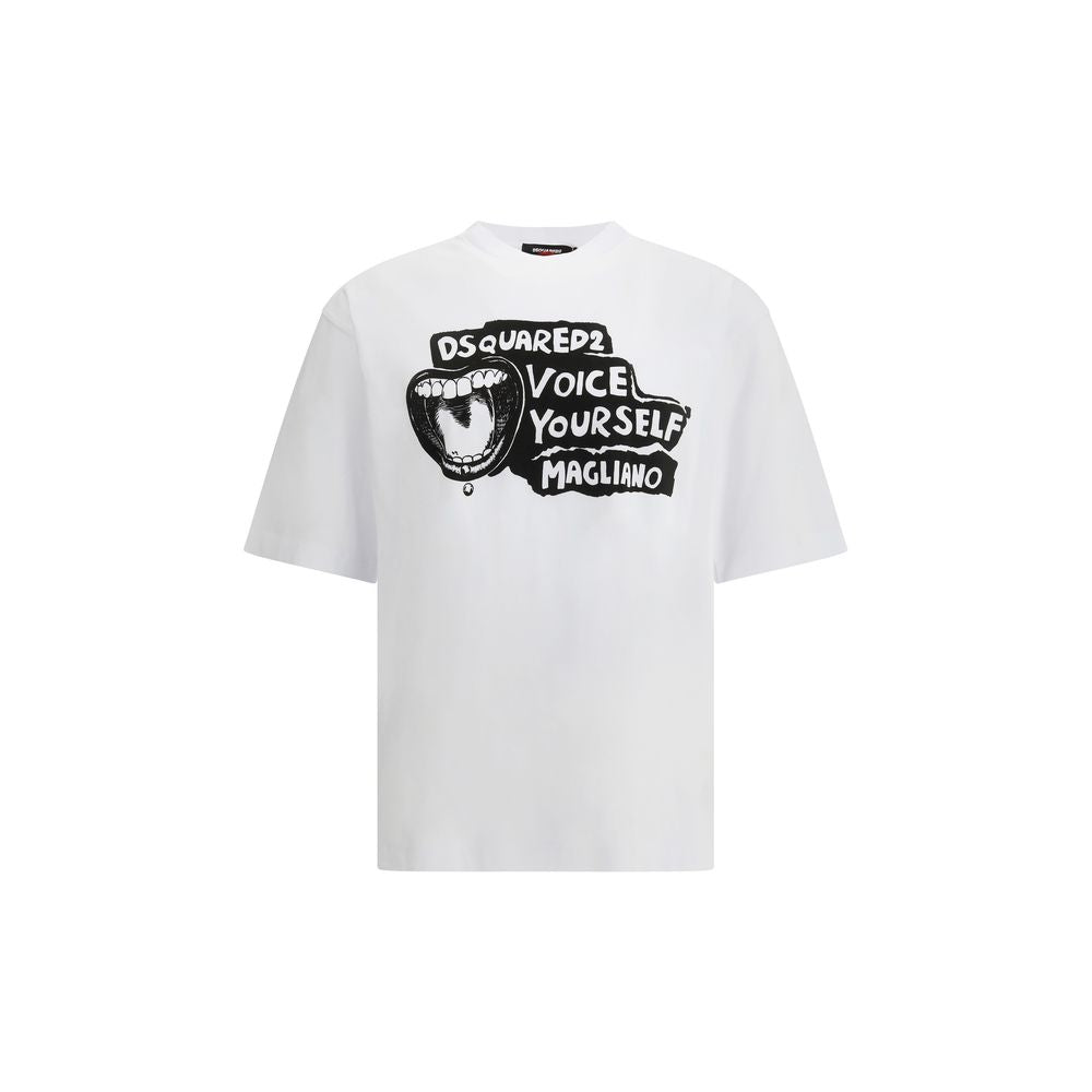 T-shirt Dsquared2 logo blanc