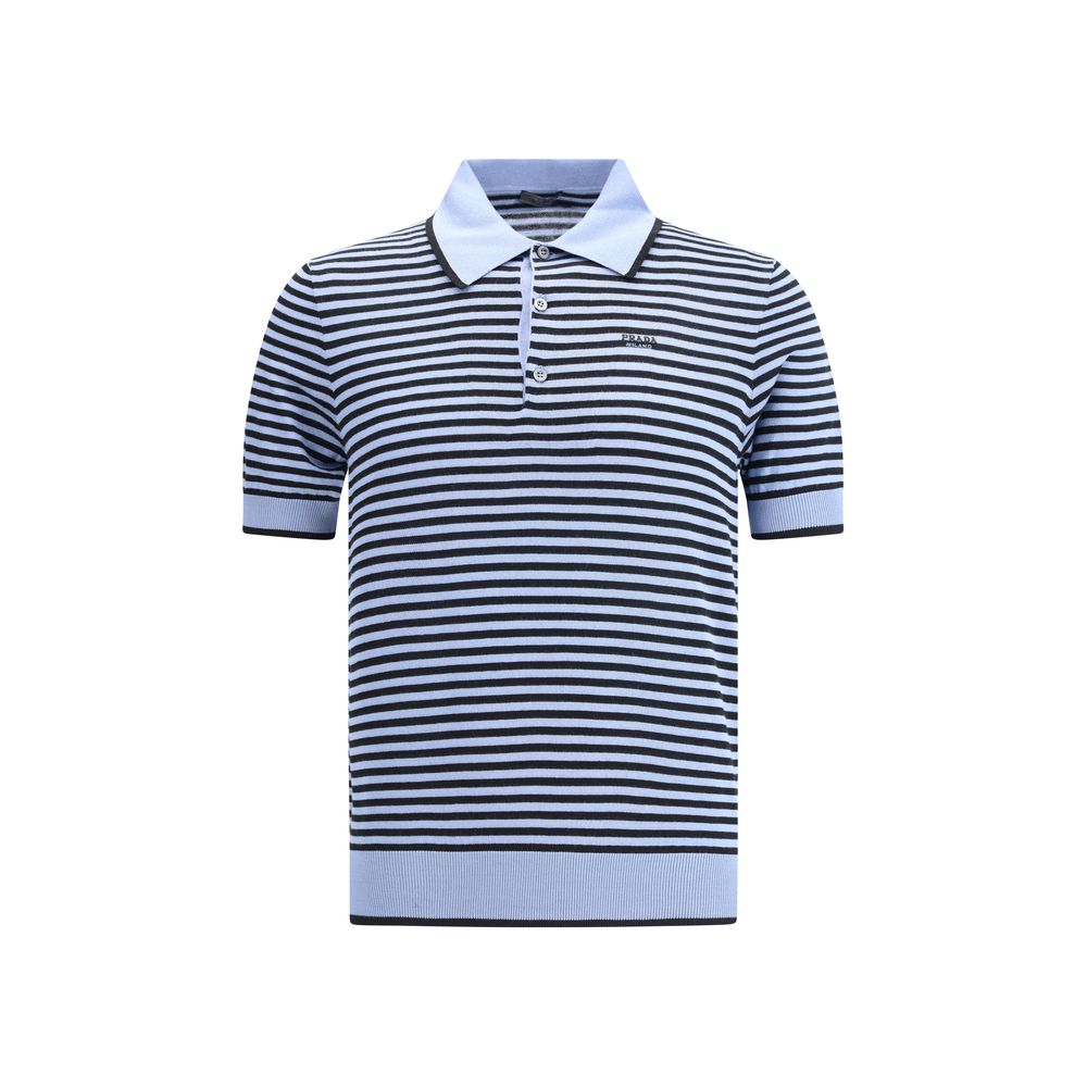 Pull polo Prada rayé multicolore