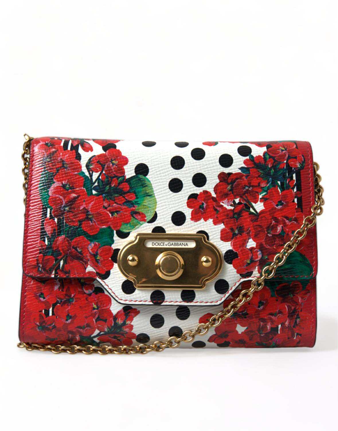 Sac DOLCE & GABBANA à chaîne rouge à pois