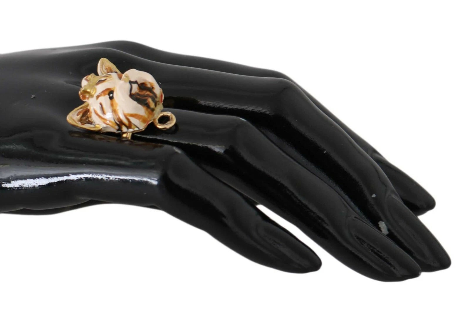 Bague Dolce & Gabbana tête de chien dorée