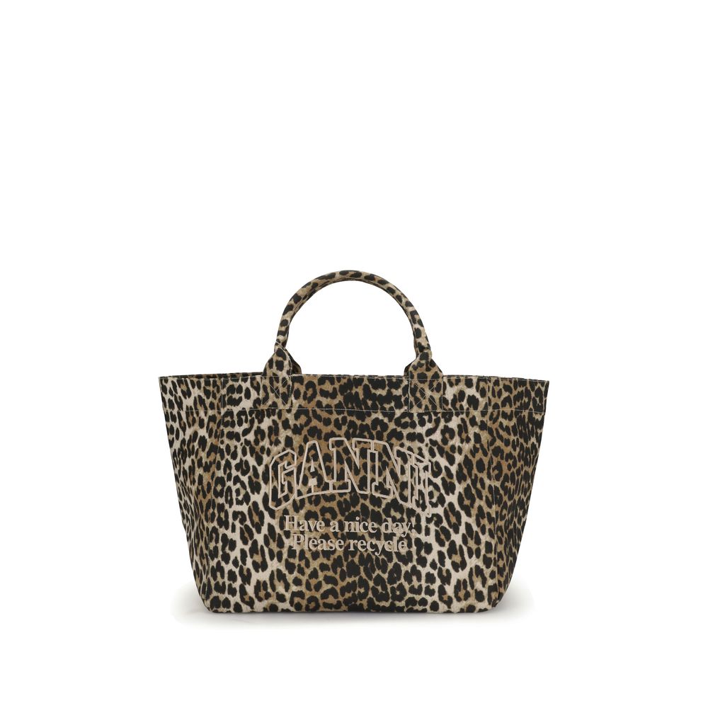 Tote bag Ganni XXL léopard
