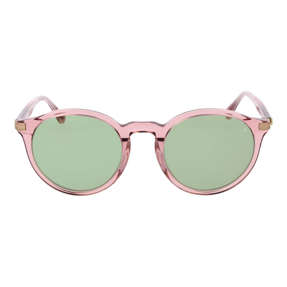 Lunettes de soleil roses rondes