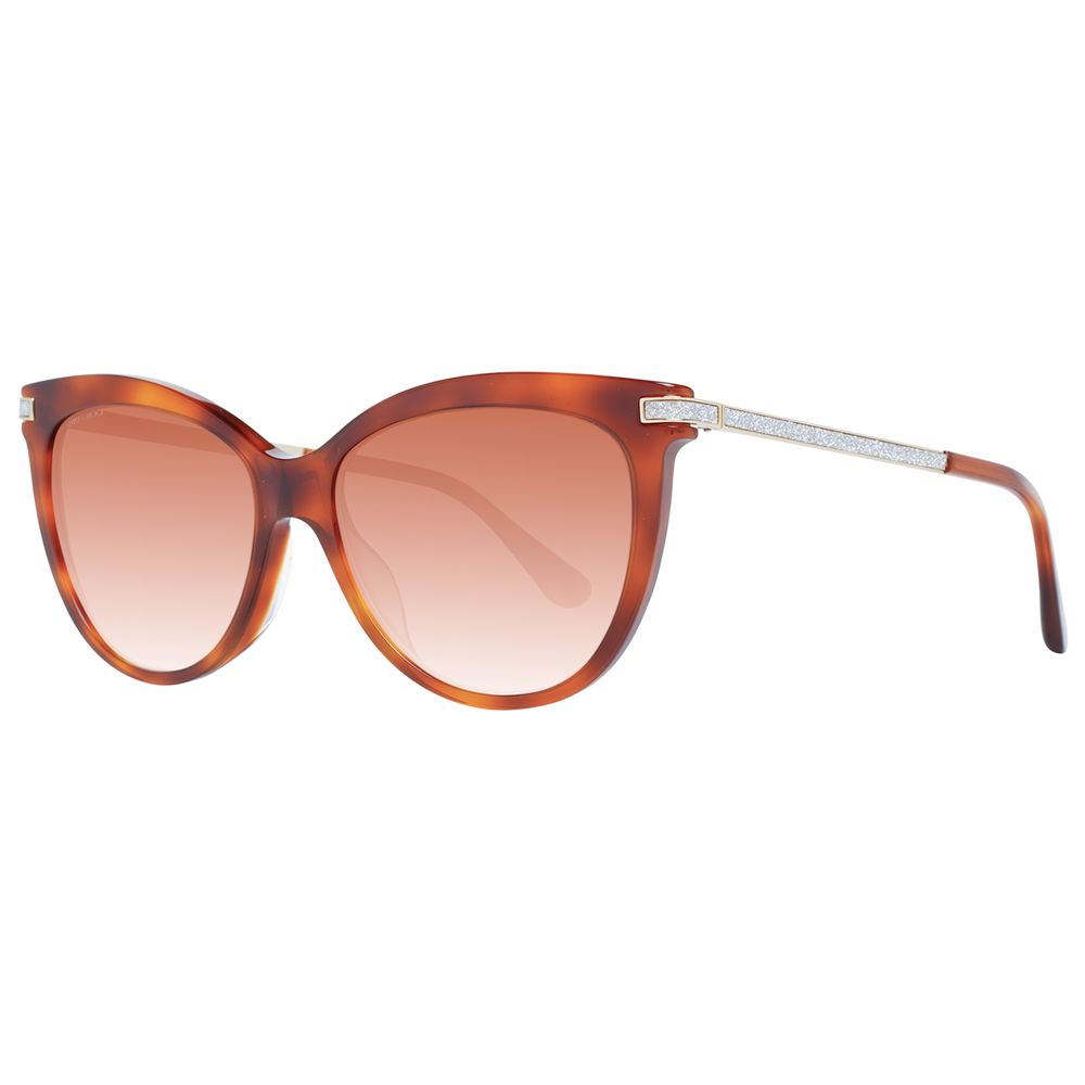 Lunettes de soleil brunes cat-eye orange