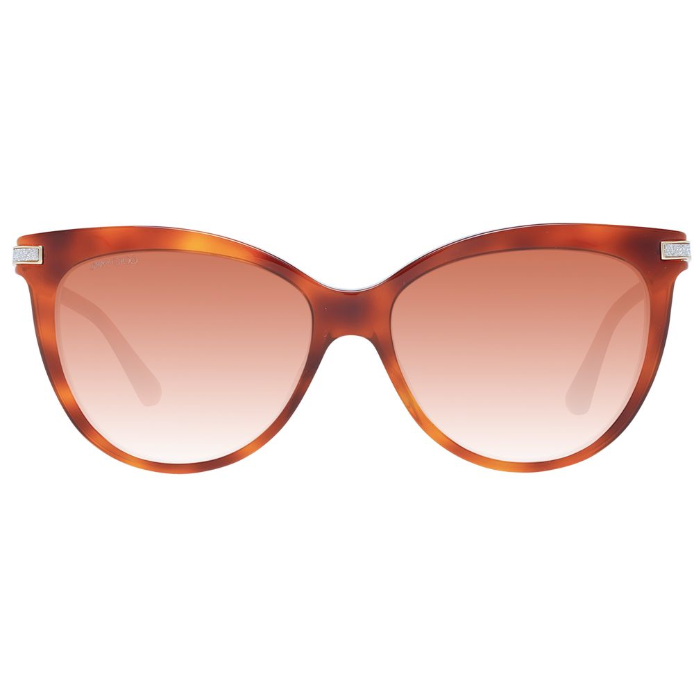 Lunettes de soleil brunes cat-eye orange