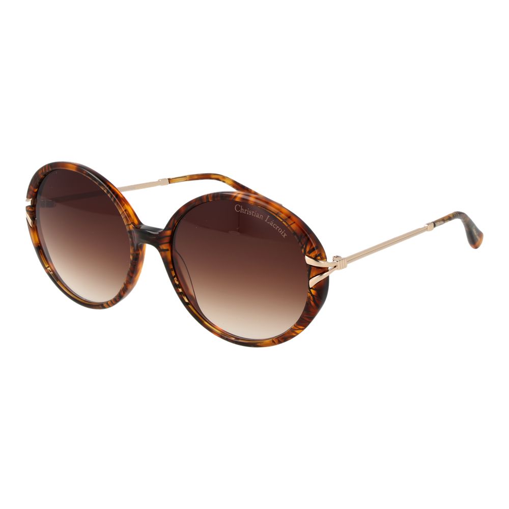 Lunettes de soleil brunes rondes brunes