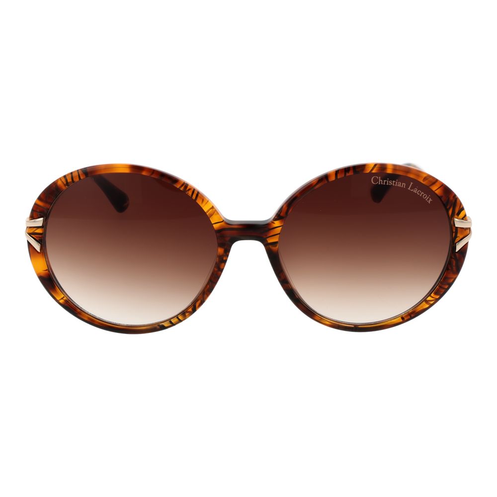 Lunettes de soleil brunes rondes brunes