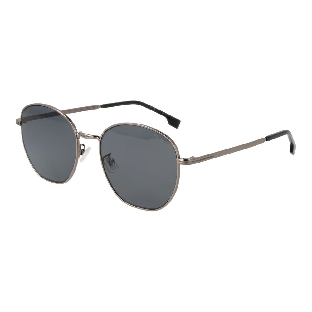 Lunettes de soleil argentées rondes